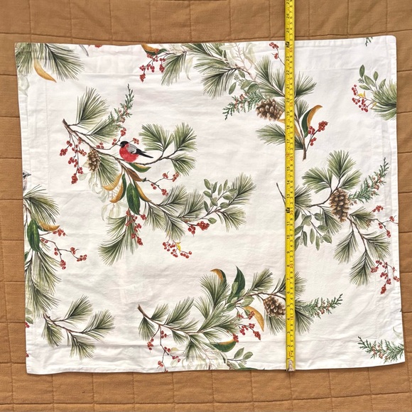 Pottery Barn Winter Pine Birds Standard Pillow Shams - Set of 2 - Picture 9 of 10